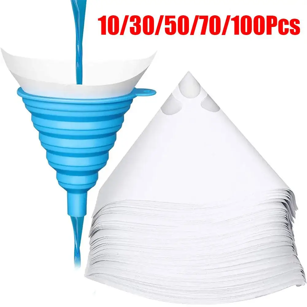 

Одноразовая смесительная бумага для краски, воронка, инструмент для распыления краски в автомобиле, коническая бумага, белый фильтр, нейлоновая утолщенная бумага Mes A9Z0