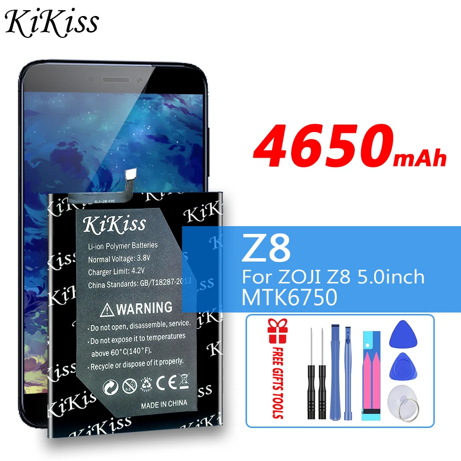 

4650mAh KiKiss Rechargeable Battery for ZOJI Z8 for HOMTOM ZOJI Z8 5.0inch MTK6750