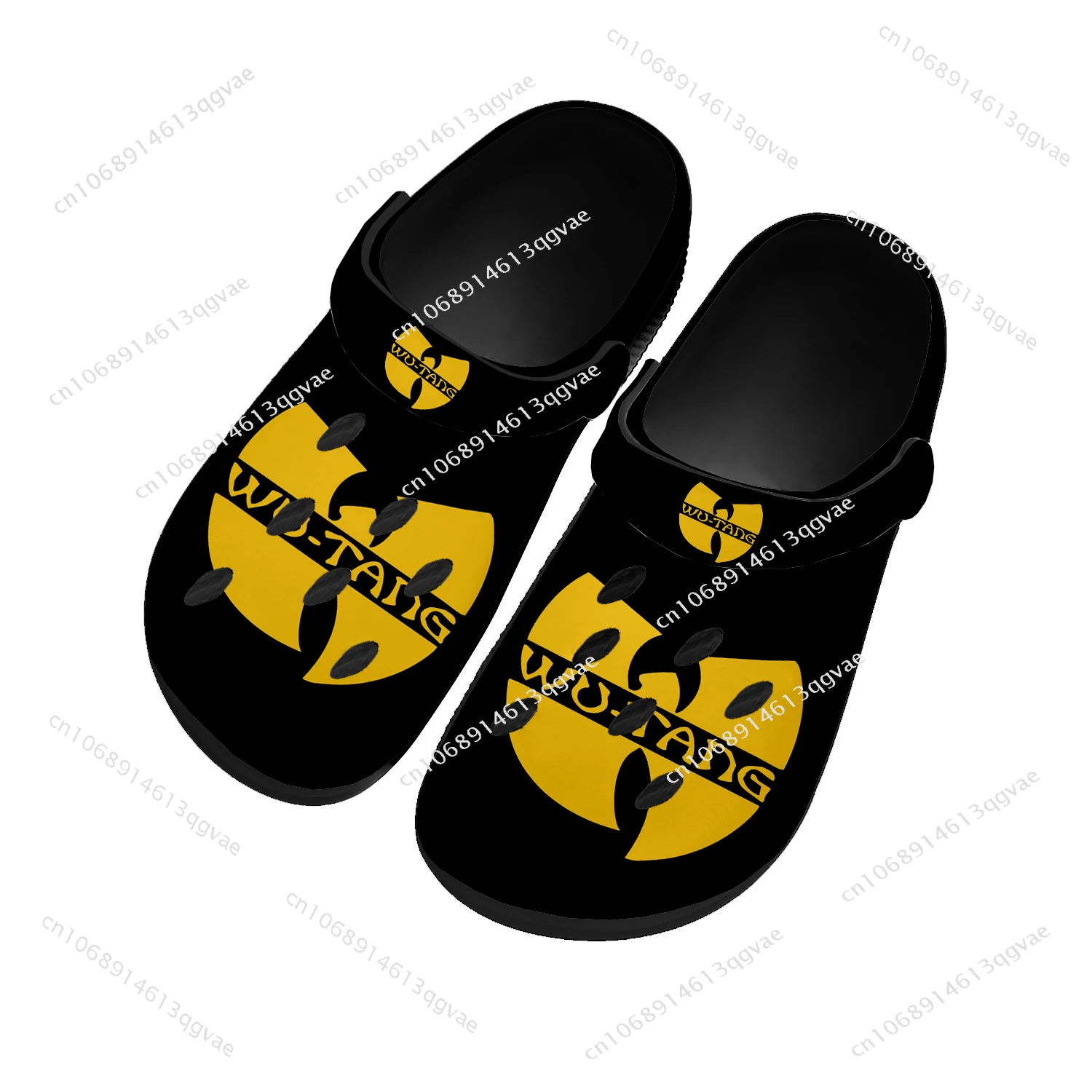 

Wu-T-Tang Clan Home Clogs Custom Made Water Shoes Mens Womens Teenager Sandals Garden Clog Breathable Beach Hole Slippers Black