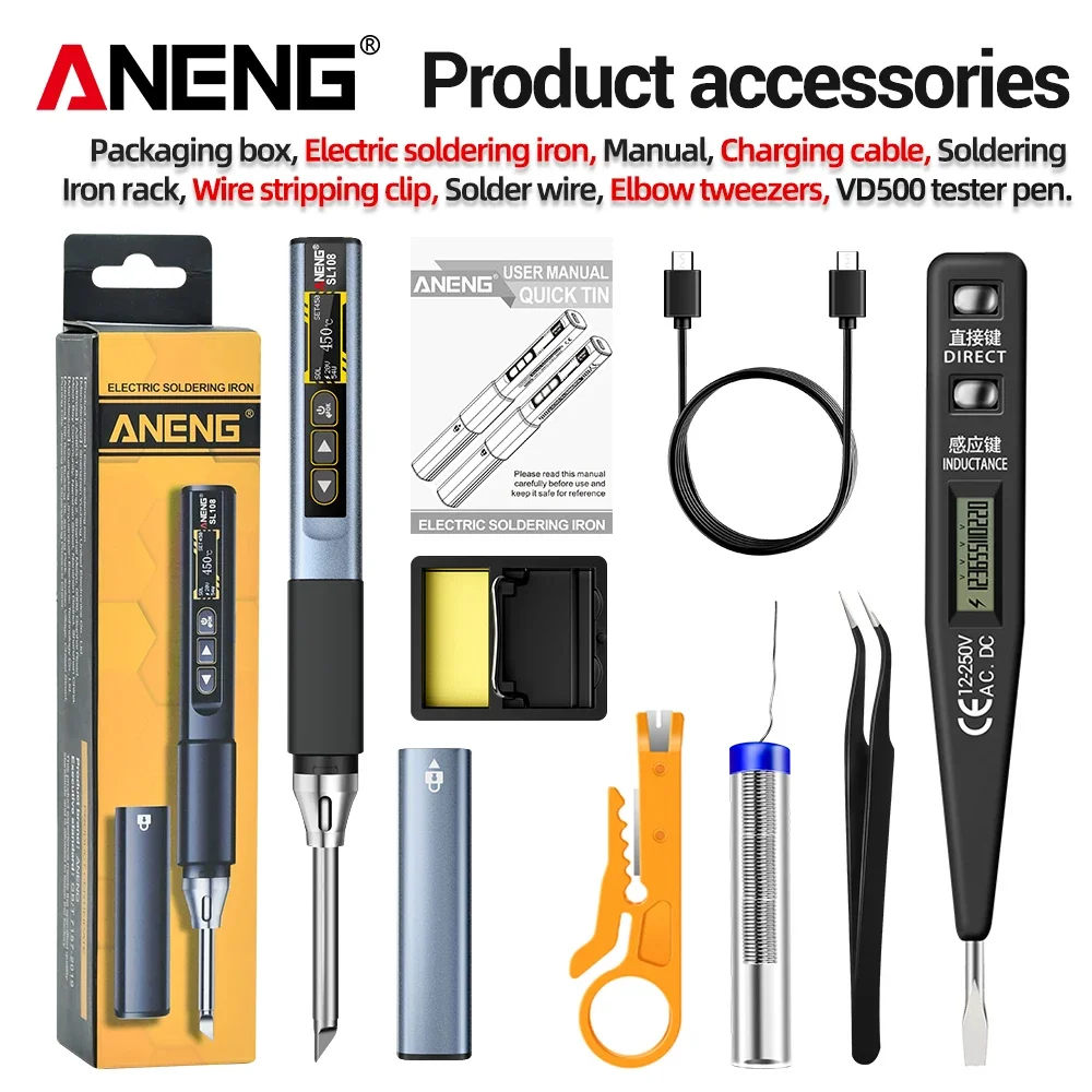

ANENG SL108 Портативный Электрический Паяльник 96Вт