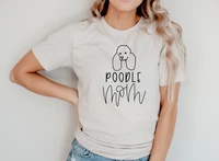 poodle mom t shirt dog mama gift fur mom shirt for women cotton o neck plus size short sleeve top tees graphic women clothing
