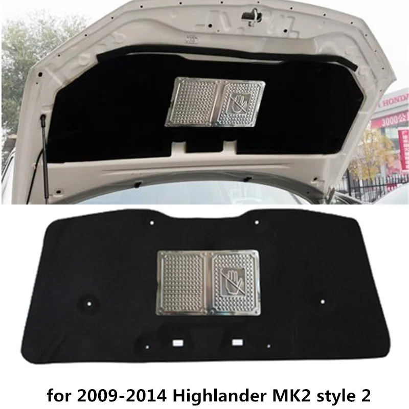 1Lot For 2009-2014 Toyota Highlander 2th MK2 Auto Car Engine Hood Sound Heat Insulation Cotton Soundproofing Cover