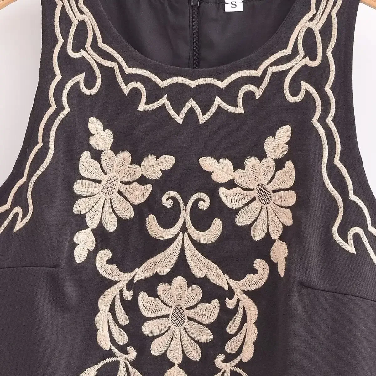 2024 летний новый женский модный универсальный простой жилет с вышивкой в стиле