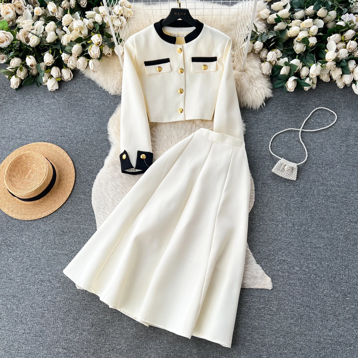 Женский комплект из двух предметов привлекательный однобортный Топ с длинным