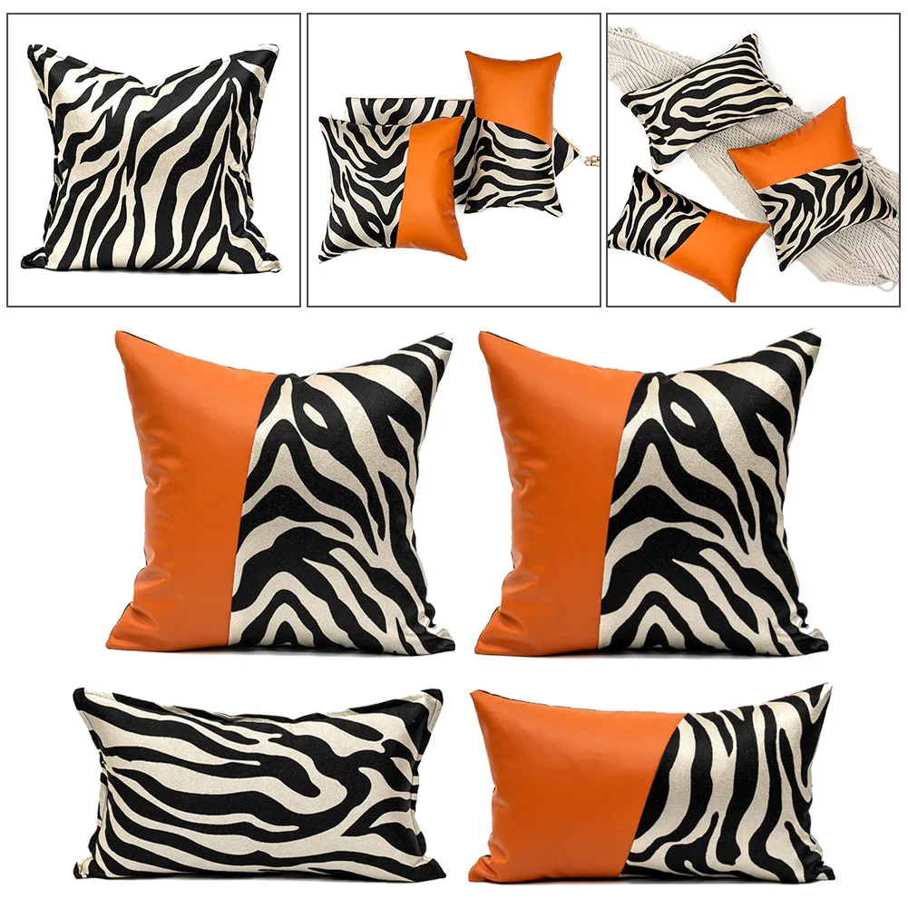 

45x45cm/30x50cm Zebra Pattern Pillowcase Chair Sofa Throw Decor Cushion Cover Car Waist Bedroom Hotel Pillow Cover Home Decor