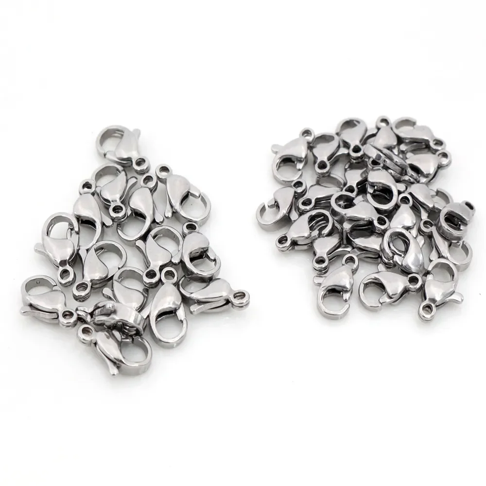 12*7mm 10*5mm Stainless Steel Gold Plated Lobster Clasp Hooks for Necklace&Bracelet Chain DIY Fashion Jewelry Findings
