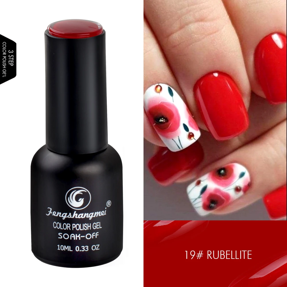 Гель-лаки для ногтей Professional Soak Off Сияющий Маникюр Цветной Гель-лак Hybrid UV Fengshangmei