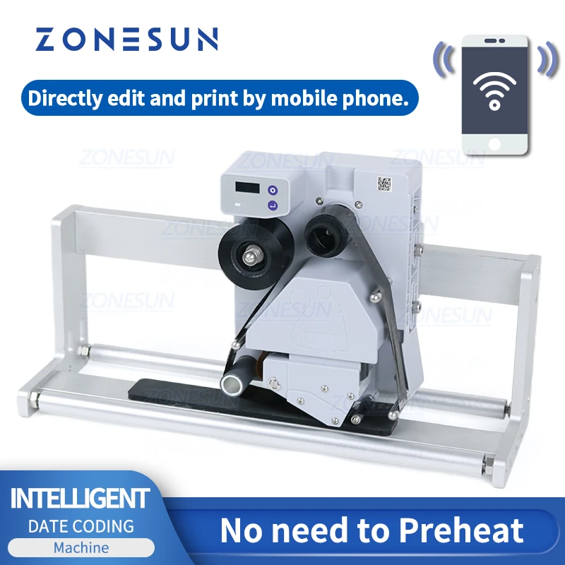 

ZONESUN ZS-QA24 Automatic Intelligent Date Coder Packaging Number Name Production Date Printing Machine For Labeling Machine