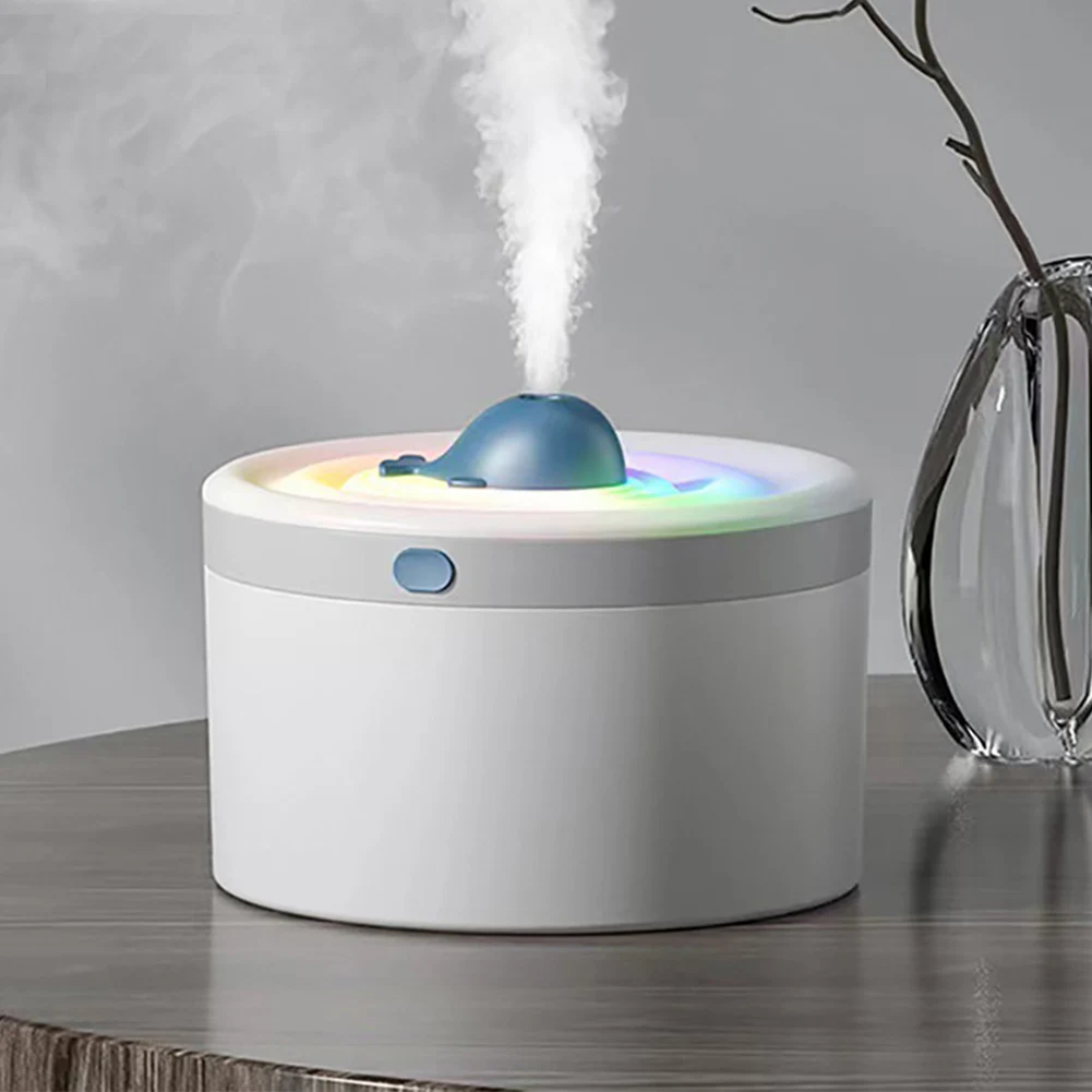 

Ultrasonic Blue Whale USB Air Humidifier LED Lamp Essential Oil Diffuser Car Purifier Aroma Anion Mist Maker With Night Light