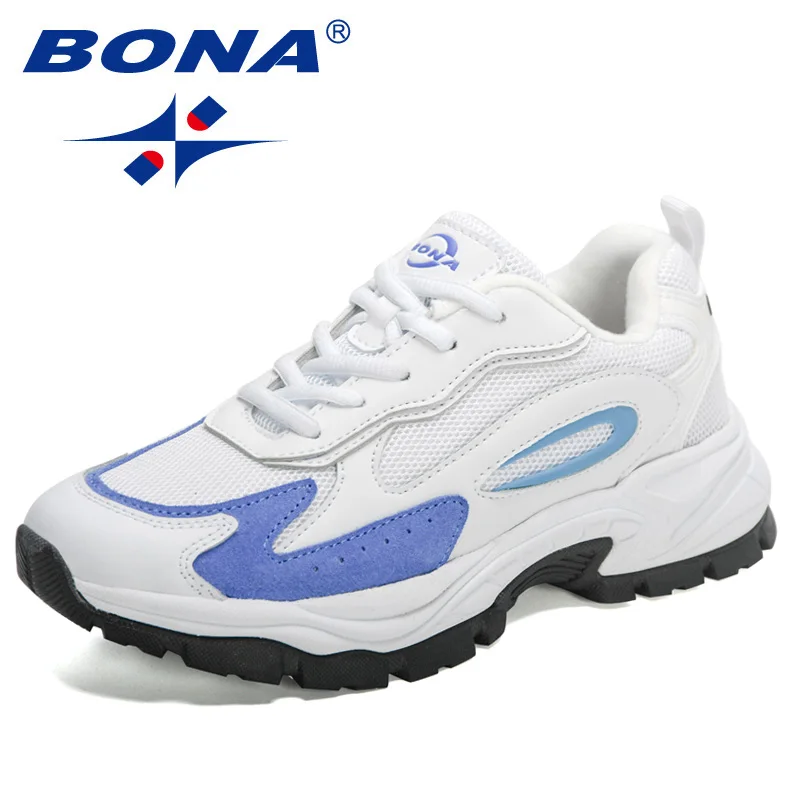 BONA 2022 New Designers Classics Running Shoes Breathable Sneakers Women Light Mesh Sports Sneakers Ladies Walking Footwear Soft