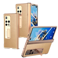 for huawei mate x2 fold hinge case with front screen tempered glass film removable hinge bracket 360 full body protection