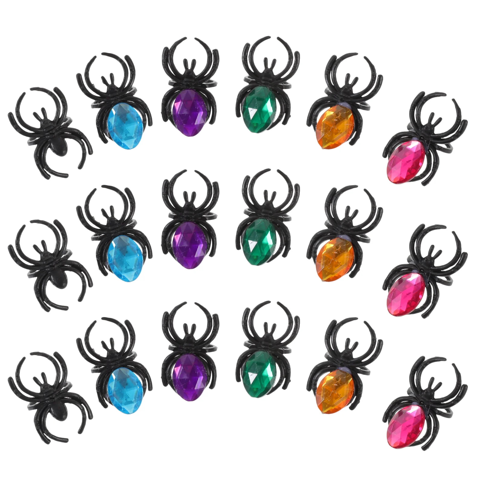 

1 Set of Kids Spider Rings Spider Ring for Decoration Party Favors ( 20Pcs Drill- mixed Bag and 20Pcs with Black Bag )