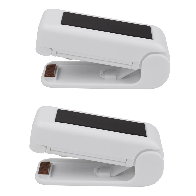 

2X Clips Handheld Mini Electric Quickdone Vacuum Food Sealer Plastic Bag Heat Sealing Snacks Sealer Machine White