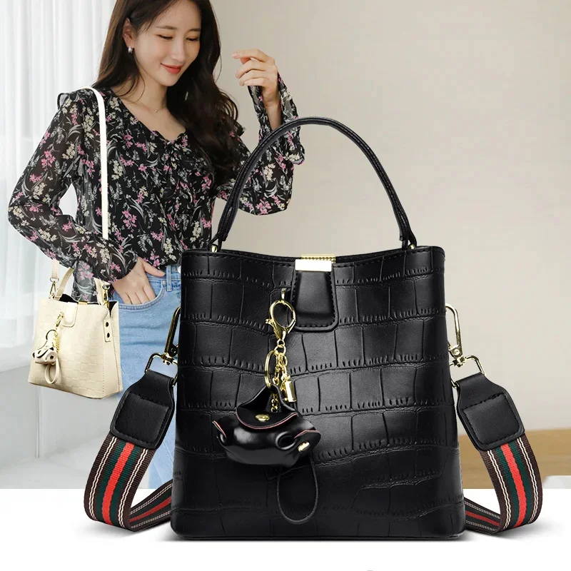 

Casual Leather Stone Pattern High Capacity Shoulder Crossbody Bags for Women 2023 Luxury Handbags Women Bags Designer Handbags