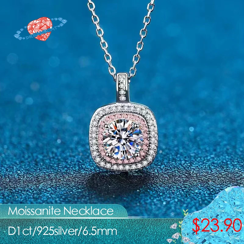 

Женское ожерелье из серебра 925 пробы с квадратными вставками