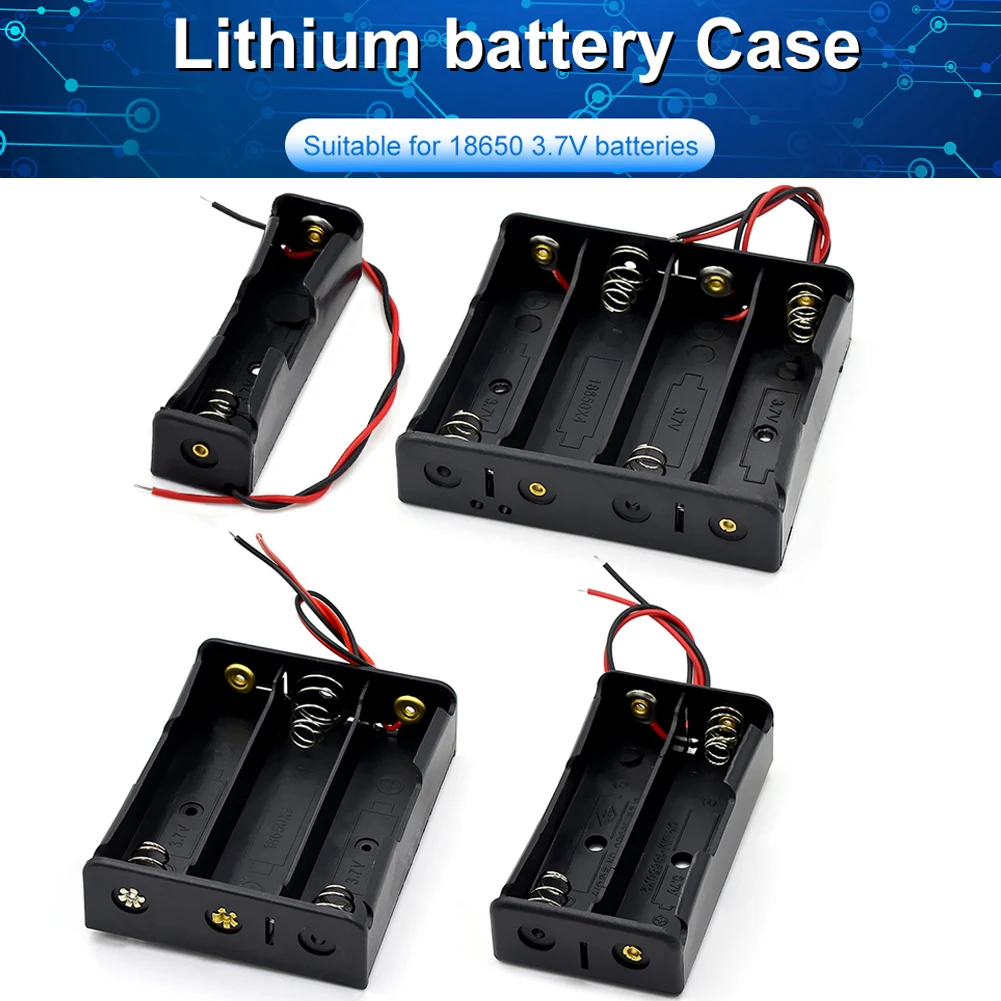 Пластиковый контейнер для батарей 18650 &quotсделай сам&quot фотоемкость 1 2 3 4 ячеек с