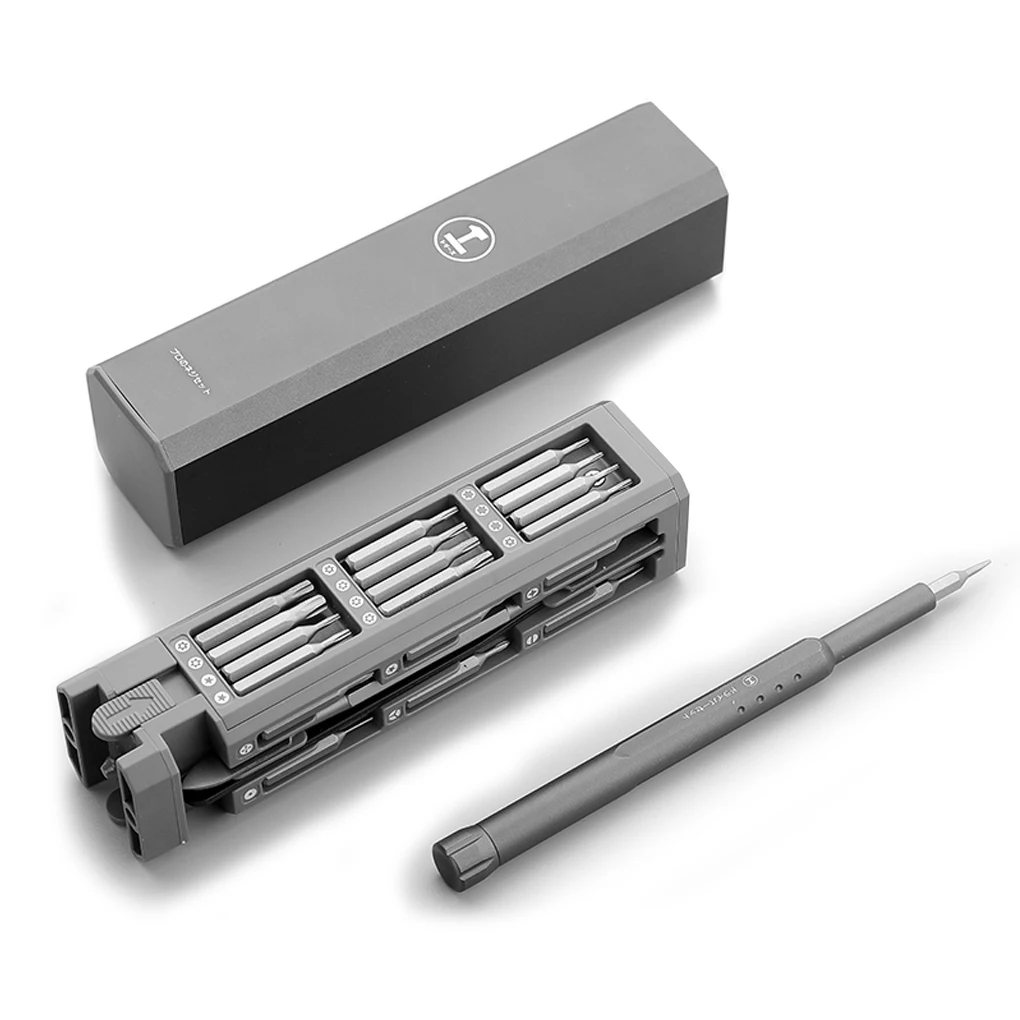 

Screwdriver Bits Ratcheting Screw Driver Set Repair Camera Tablet Precision Home Tool with Storage Container Long Type 31 in 1