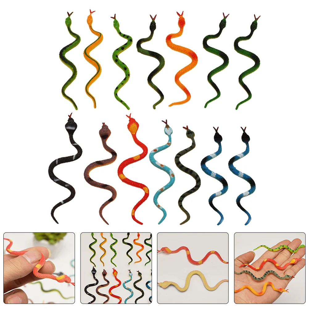24 шт. поддельная модель змеи для розыгрыша игрушка-змея реалистичная игрушка на