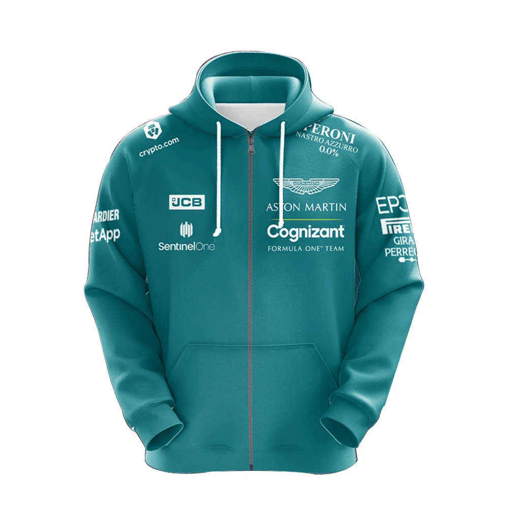 Aston Martin Cognizant F1 JCB Peroni All Over Print 3D Apparels Hoodie & Sweatpants - Turquoise Conjunto De Moletom Feminino