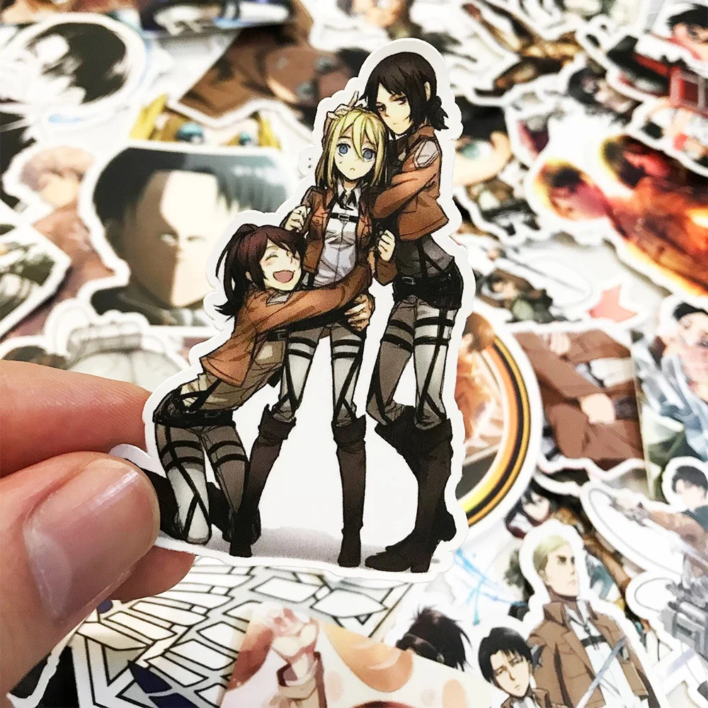 10/50 шт. крутая наклейка s Pack атака на титанов для ноутбука гитары багажа забавные
