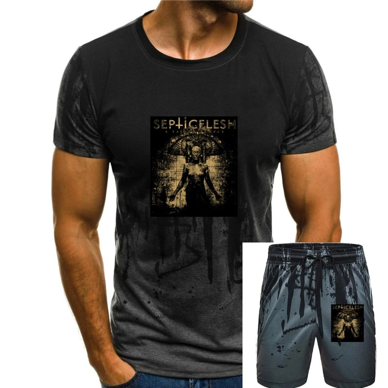 

Septic Flesh 'A Fallen Temple' T-Shirt Unisex Fashion T Shirt Top Tee Cool Casual Sleeves Cotton T-Shirt Fashion