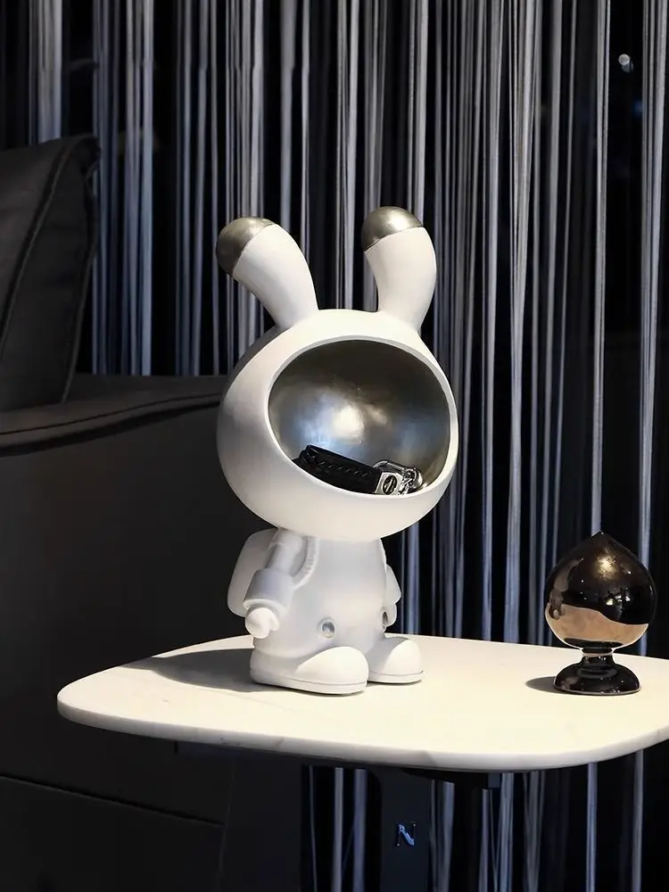 Ins Nordic Space Rabbit Astronaut Поднос для ключей Подарочные украшения Смола Настольные