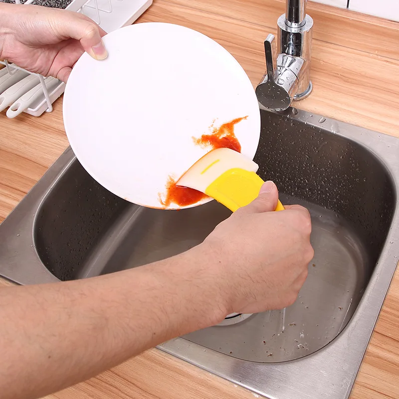 

Silicone pan bottom non-stick oil scraper brush pan kitchen cleaning pan brush scraper kitchen gadgets