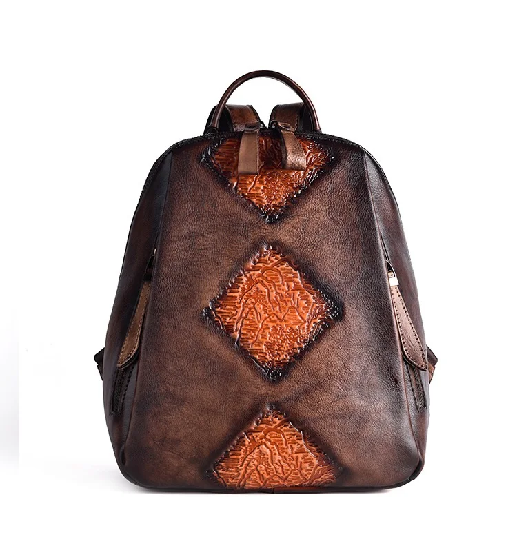 

Genuine Leather Men Backpack Outdoor Large Casual Bag