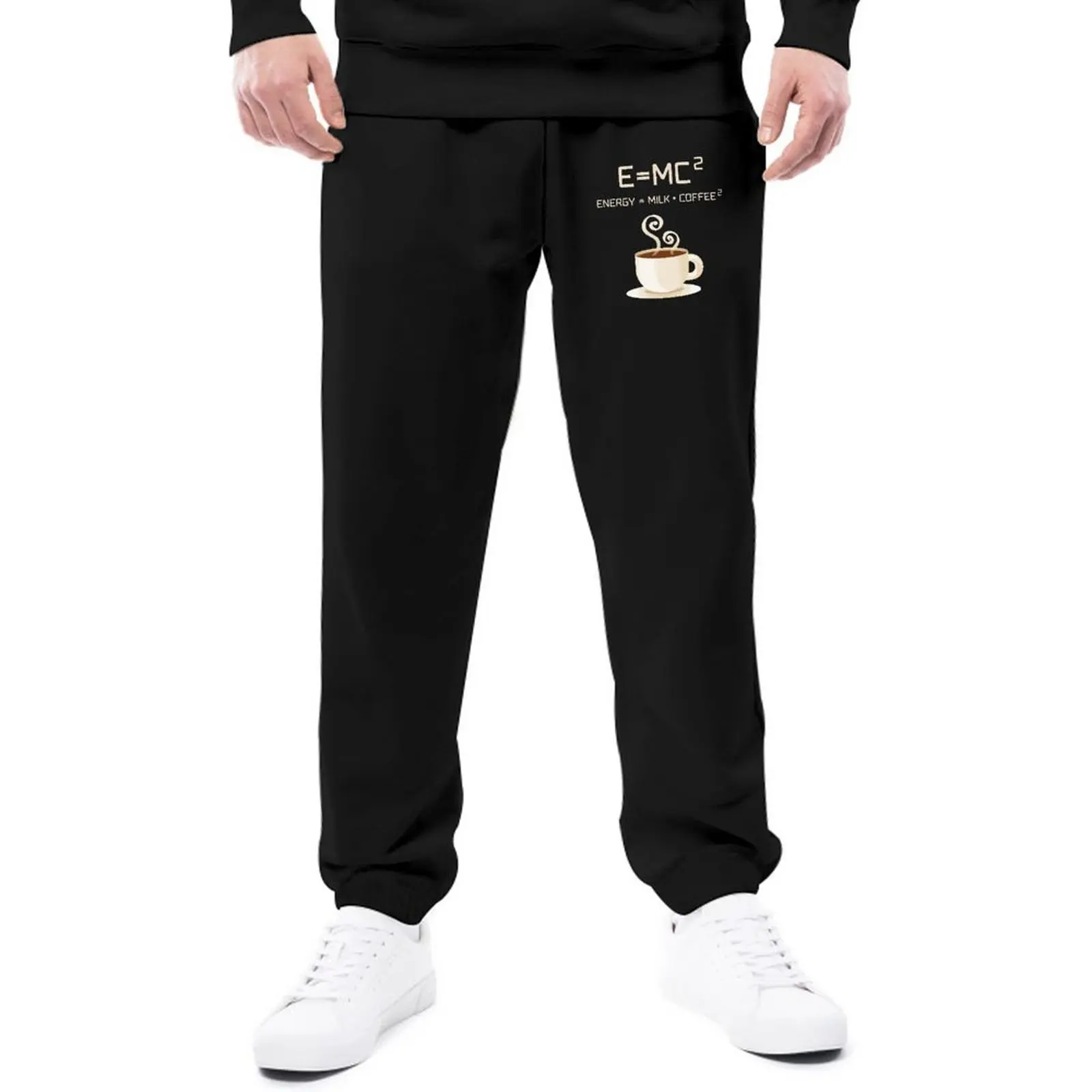 

Спортивный костюм MC Energy мужской, классические штаны для бега с рисунком молочного кофе, смешные слова, большой размер 3XL, на весну