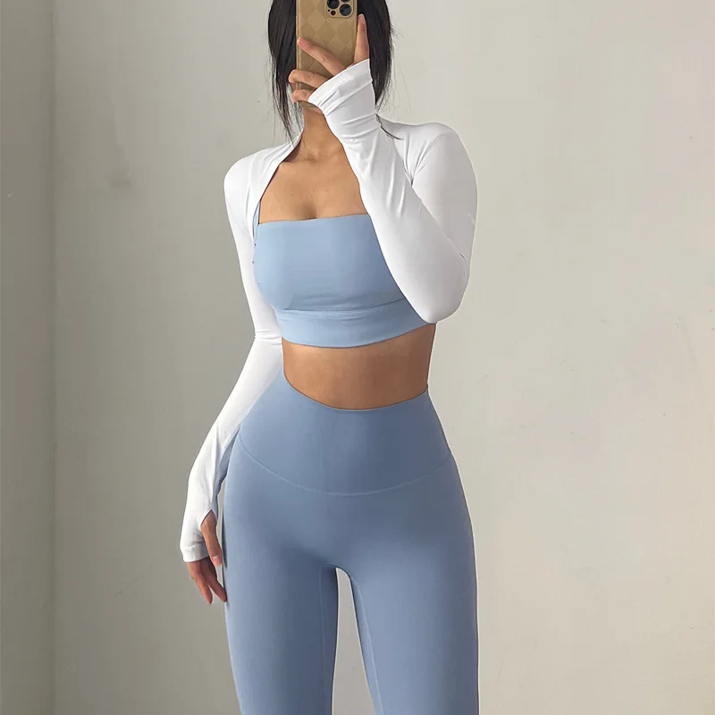 Балетная шаль для танцев женские рубашки с длинным рукавом йоги кроп-топ фитнеса