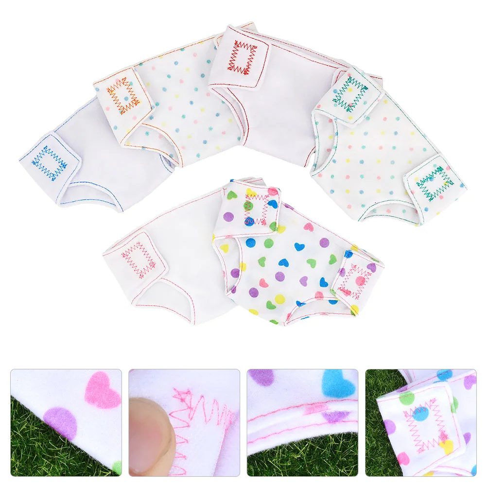 

6 Pcs Clothes Accessories Nappies Dolls Children's Place Girls Baby Toys Newborn