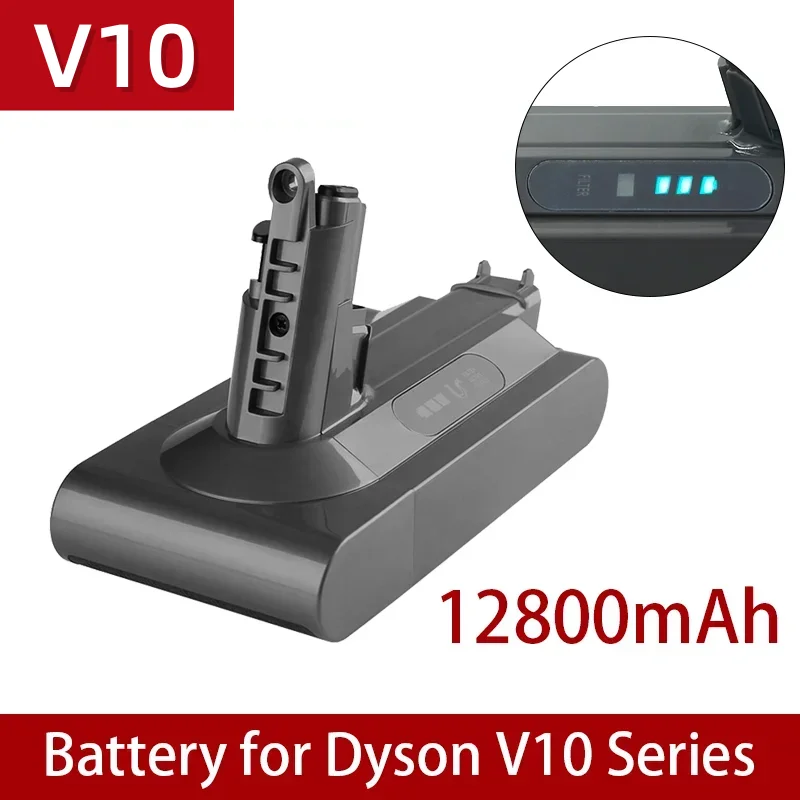 Фото Литиевые аккумуляторы 100%, 25,2 в, 12800 мАч, для аспиратора Dyson cyclone V10 absolu SV12 V10 duveteux №1