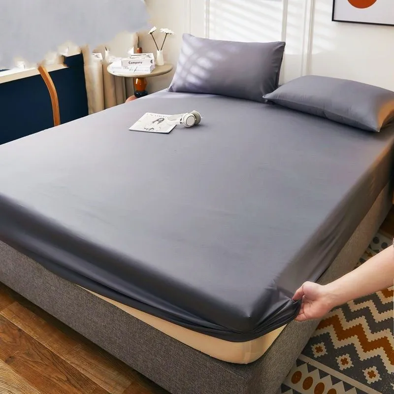 

1PCS Bedspread Bed Sheet For King/Queen Size Home 1.5/1.8/2M Protect Bed Non-Slip Japanese Style Sheets Pure Color