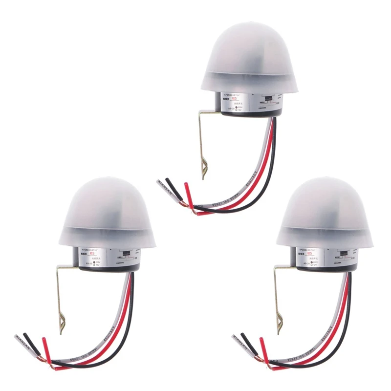 

JFBL Hot 3X Automatic Auto On Off Photocell Street Light Lamp Switch C AC220V 50-60Hz 10A Photo Control Photoswitch Sensor Switc