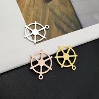 stainless steel 5 piecespack of beautiful rudder pattern pendants wholesale fashion diy various jewelry preferred accessories