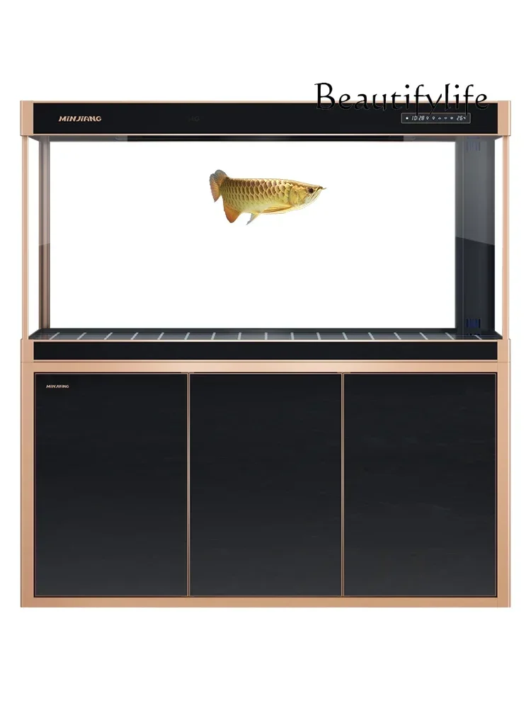 Аквариум аквариум для гостиной от пола до потолка ультрабелый стеклянный фильтр