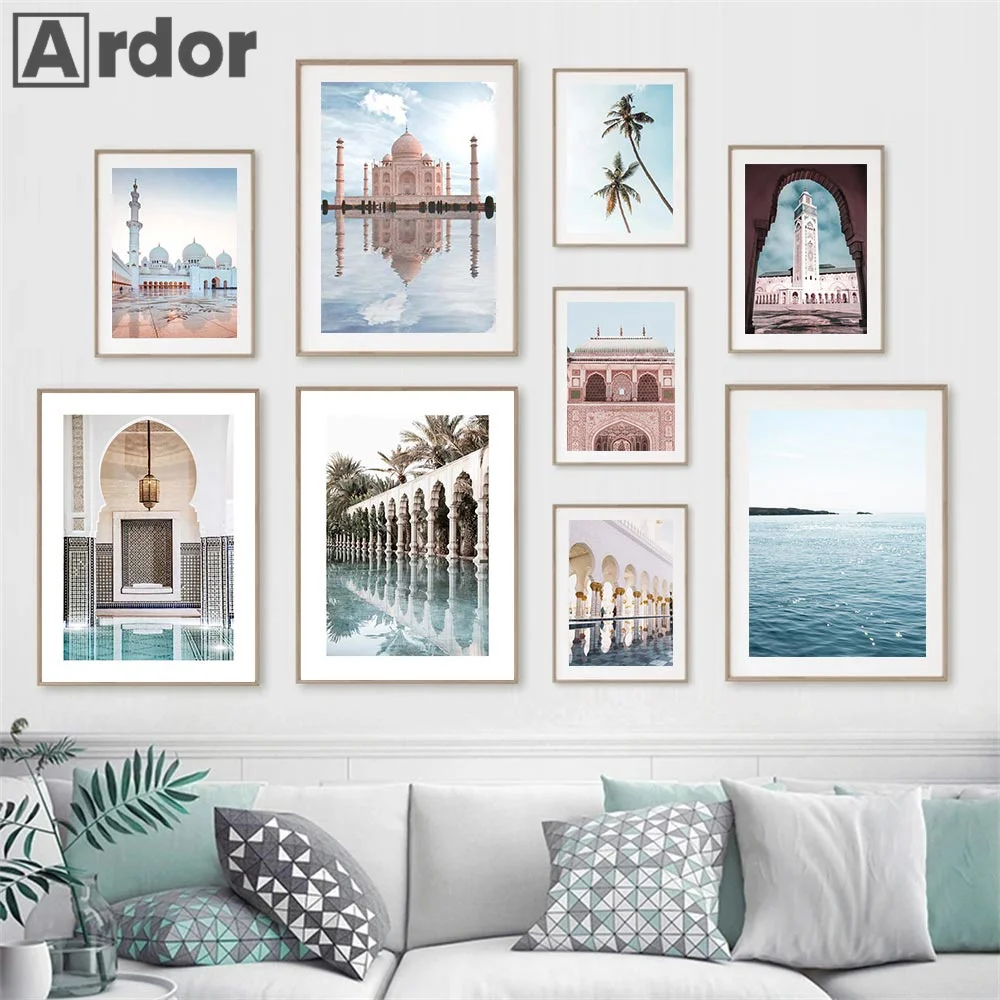 

Тадж-Махал Шейх, мечеть зайе, Исламская Марокканская настенная Картина на холсте, скандинавские постеры и принты, картина для гостиной, дома...