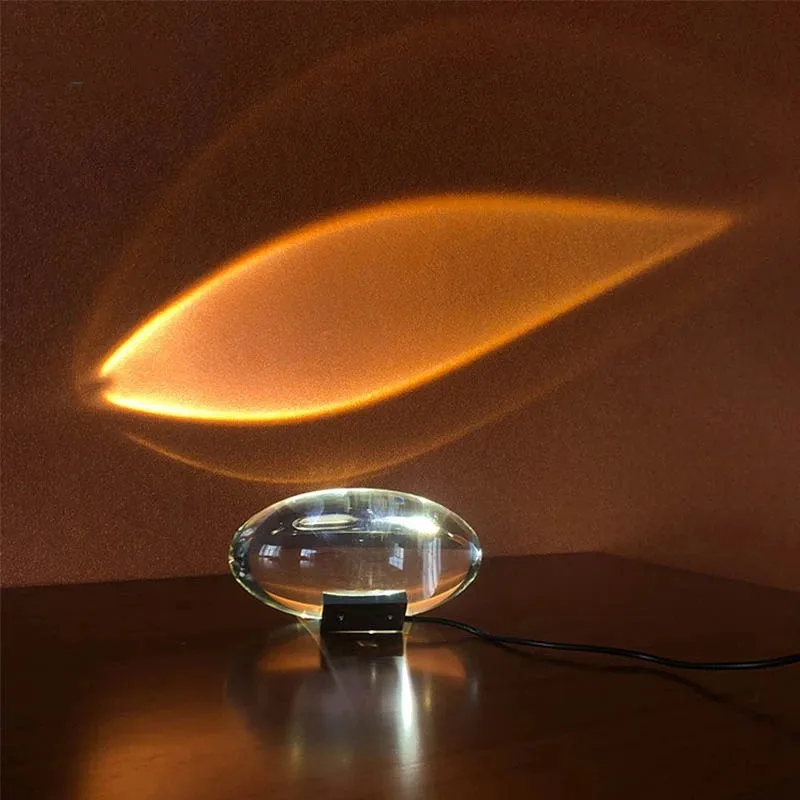 

Egg-shaped transmitter modern art crystal table lamp sky eye atmosphere projection desk lamp
