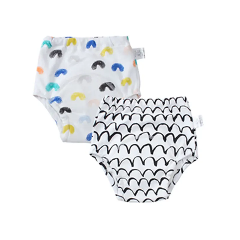 

2 шт., Детские многоразовые подгузники-трусы, из хлопка