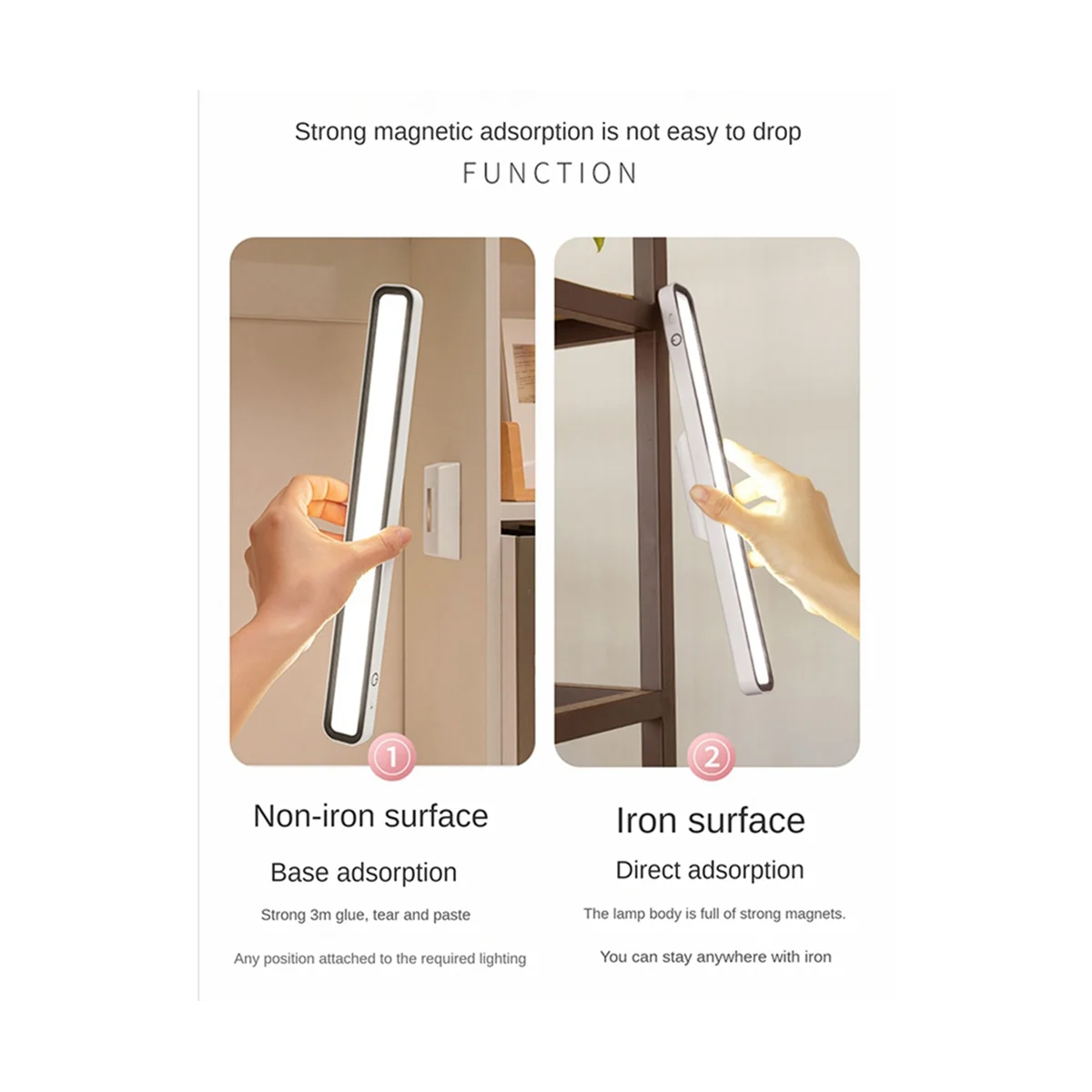

Desk Lamp Hanging Magnetic Table Lamp Led Usb Rechargeable Stepless Dimming Cabinet Closet Wardrobe Night Light with RC