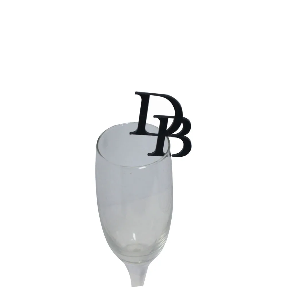 20/50/100pcs Personalized Drink Stirrers laser Acrylic Wedding Drink Tags Glass Markers Champagne Toasting Tags Cocktail Charms