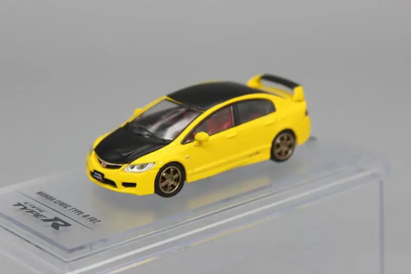 

Спортивный автомобиль Inno 1:64 желтая модель FD2 Civic Singapore Type R для Honda