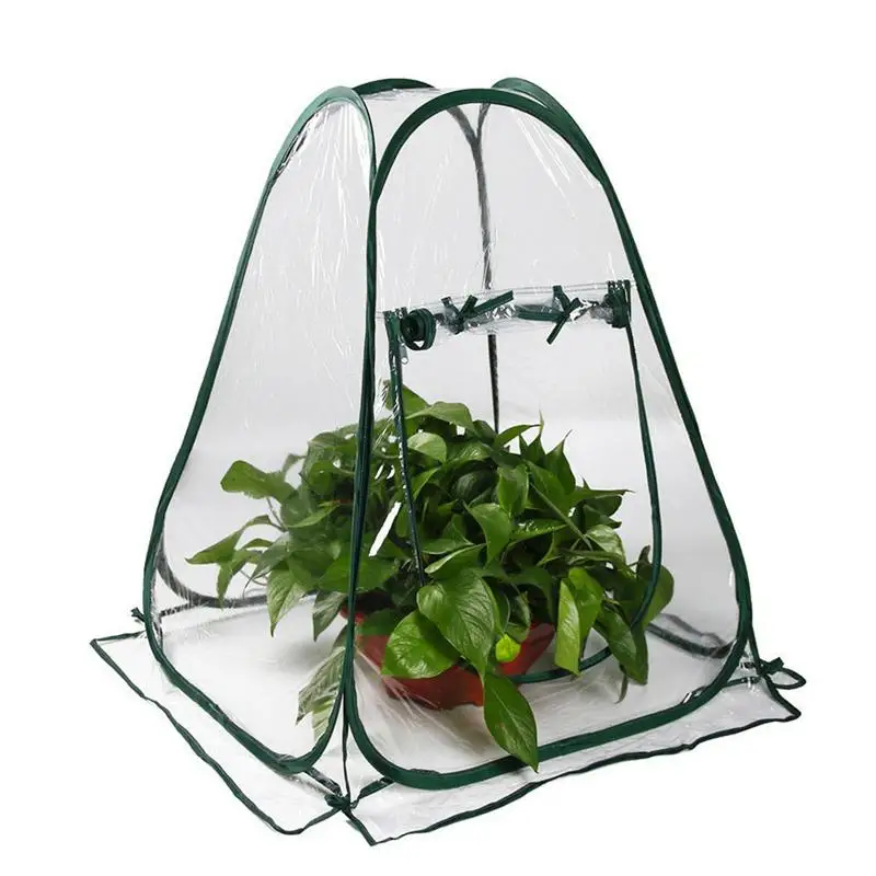 

Портативная Складная прозрачная мини-палатка с крышкой для сада, растений, цветов, мини-теплицы из ПВХ, теплая комната, садовая теплица
