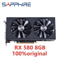 sapphire rx580 8g used video desktop pc computer game map amd graphics card mining