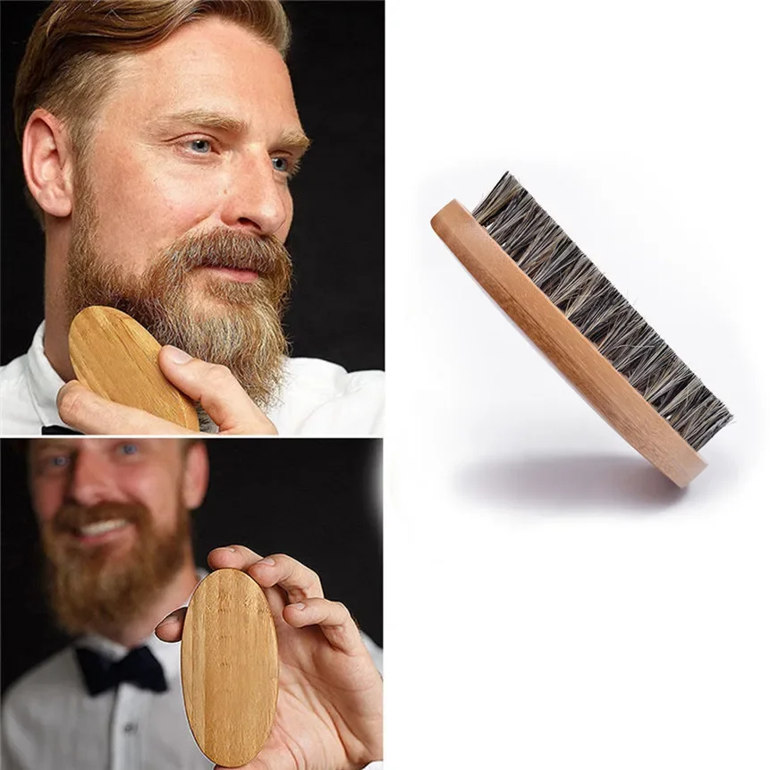 

Natural Boar Bristle Beard Brush For Men Bamboo Face Massage That Works Wonders To Comb Beards and Mustache Drop Shipping 80716