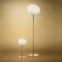 Italian Designer Ostrich Egg Floor Lamps Creative Oval Shade Stand Lamp Living Room Decor White/black/gold Base Bedroom Lights