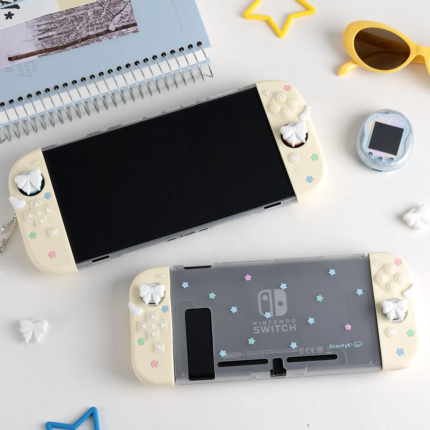 Милый защитный чехол Ns2 Oled Star Bow Wing для Nintendo Switch Switch Oled Ns, мягкий силиконовый чехол для контроллера Joy Con (art.: 3920db157a830) - 3920db157a830