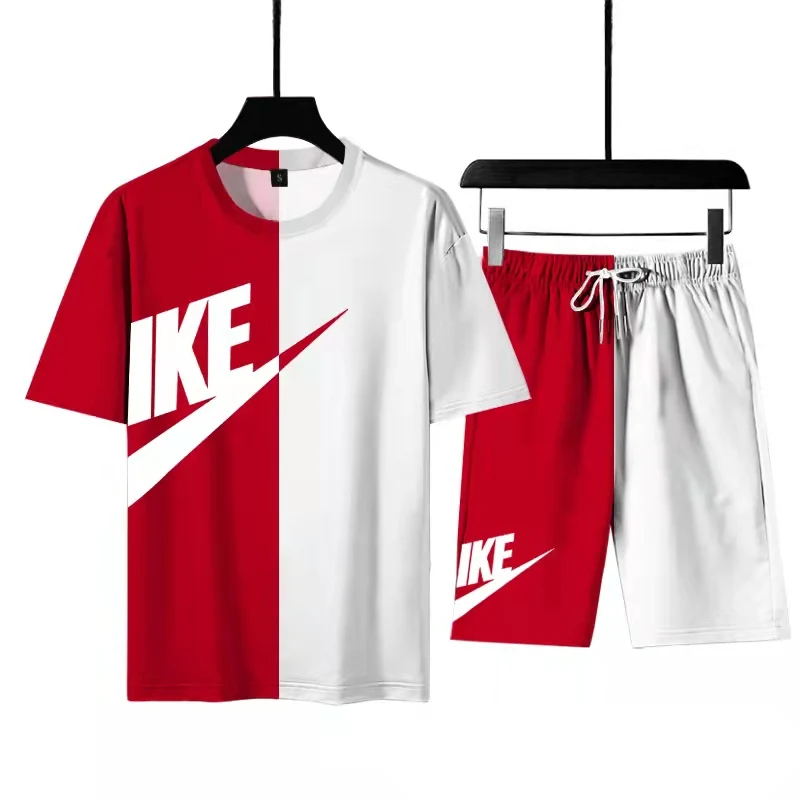 

Summer Men's Tracksuit Retro Brand 2 Pieces Fashion Outfit Sets Male Casual Oversized Clothing Luxury Streetwear Hot Sale