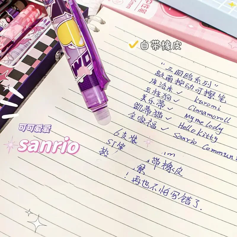 Sanrio Hello Kitty стираемая нейтральная ручка с синими чернилами милый мультяшный