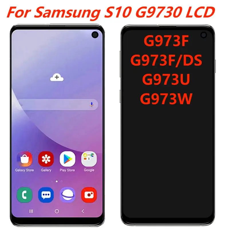 

Оригинальный ЖК-дисплей 6,1 дюйма AMOLED для samsung S10 G9730 с рамкой SM-G973F G973W, ЖК-сенсорная панель, дигитайзер в сборе, замена